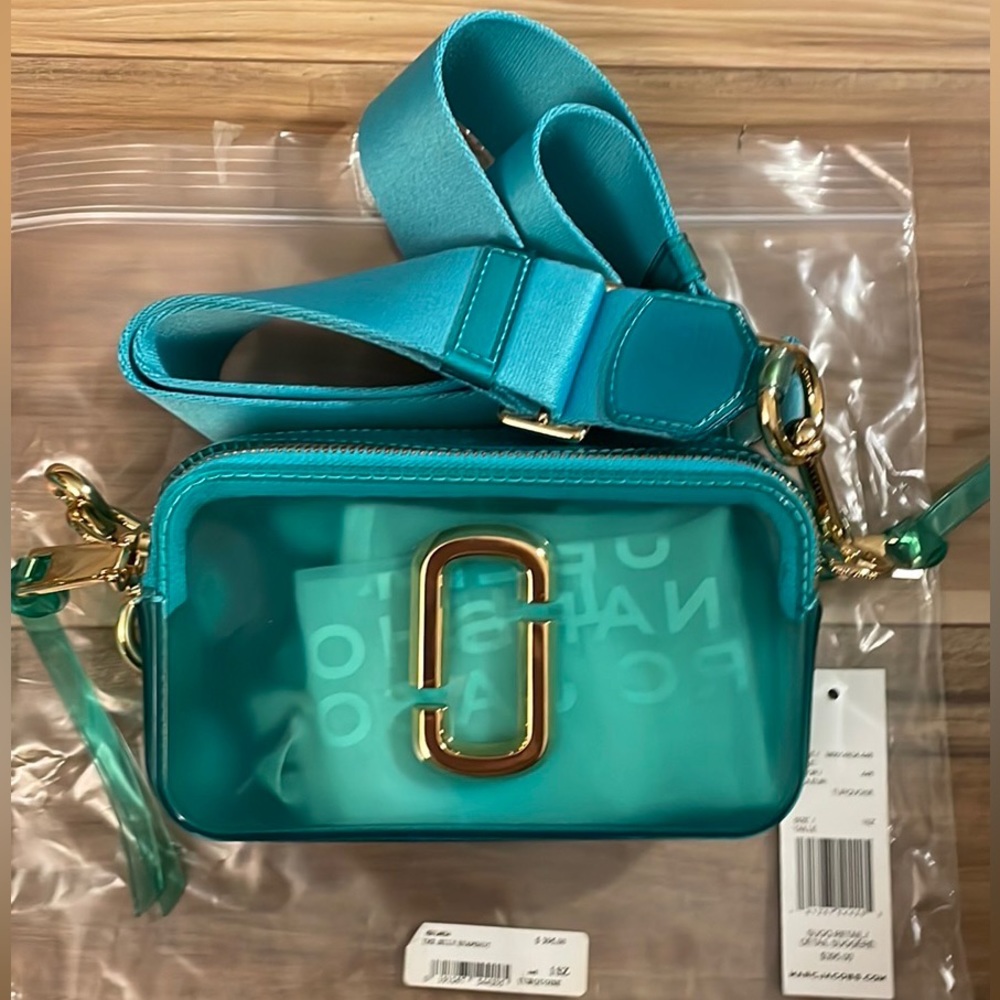 Marc Jacobs Jelly Snapshot Camera Bag Turquoise Auth… Gem